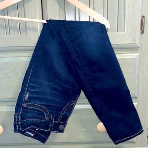 Suki Mid Silver Dark Wash Super Skinny Jeans Size 26